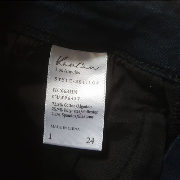 Kancan Jeans High Rise Skinny Dark Wash Stretch Size 1 - Picture 6 of 6